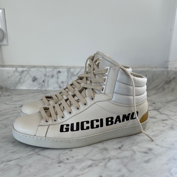Gucci Band High-Top Sneakers - White - Picture 1 of 12